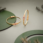 Thumbnail for Tehzeeb Creations Brass Gold-Polished Bangle Set
