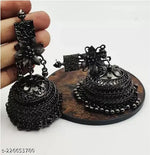 Thumbnail for Tehzeeb Creations Women's Antique Colour Oxidised Earrings - Distacart