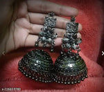 Thumbnail for Tehzeeb Creations Women's Antique Colour Oxidised Earrings - Distacart