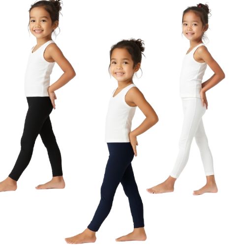 Chilins Lycra Black,Blue,White Cotton Legging for Girls