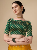 Thumbnail for Lorenvalley Fashion Yellow Brocade Fabric Lehenga & Unstitched Blouse With Dupatta - Distacart