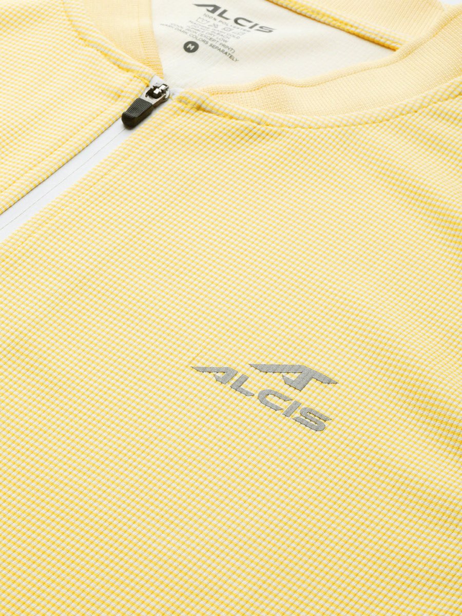 Alcis Men Mandarin Collar Dry Tech Slim Fit T-shirt - Distacart