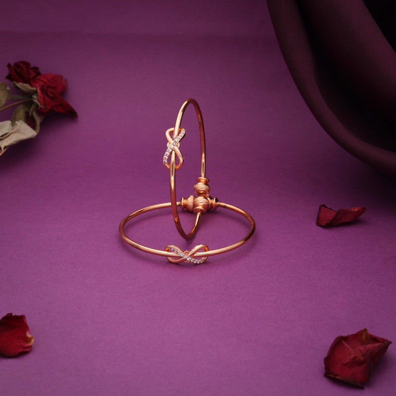 Tehzeeb Creations Gold-Polished Brass Bangle Set - Distacart