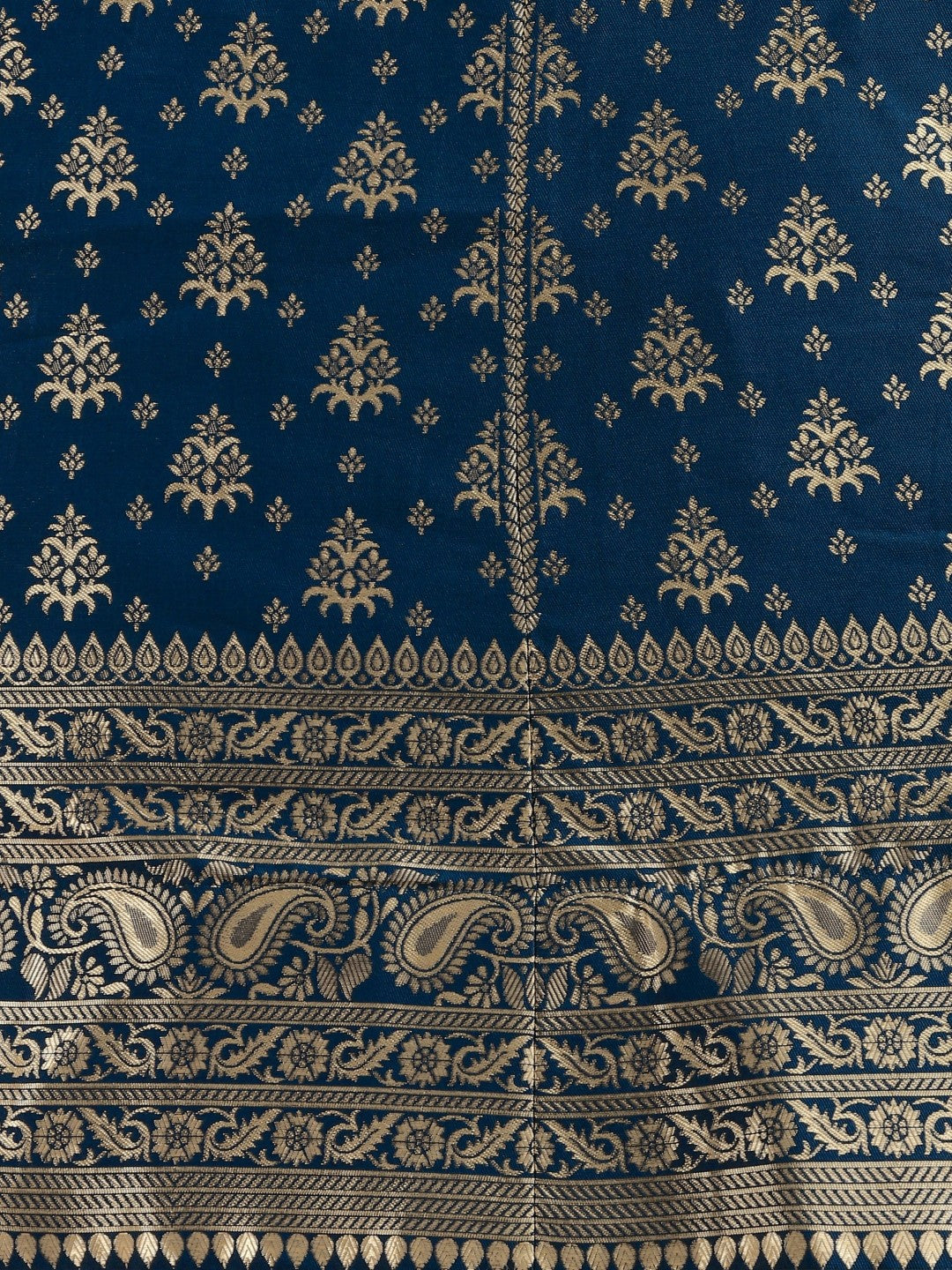 Lorenvalley Fashion Rama Brocade Fabric Lehenga & Unstitched Blouse With Dupatta - Distacart