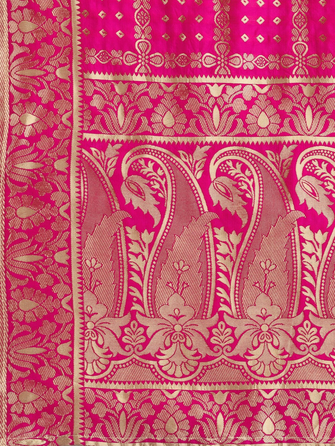 Lorenvalley Fashion Blue Brocade Fabric Lehenga & Unstitched Blouse With Dupatta - Distacart