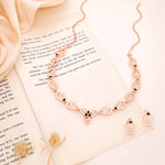 Thumbnail for Tehzeeb Creationss Gold-Polished Choker Green Stone Necklace With Stud Earrings - Distacart