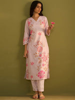 Thumbnail for Indo Era Women Floral Printed Regular Kurta with Trousers