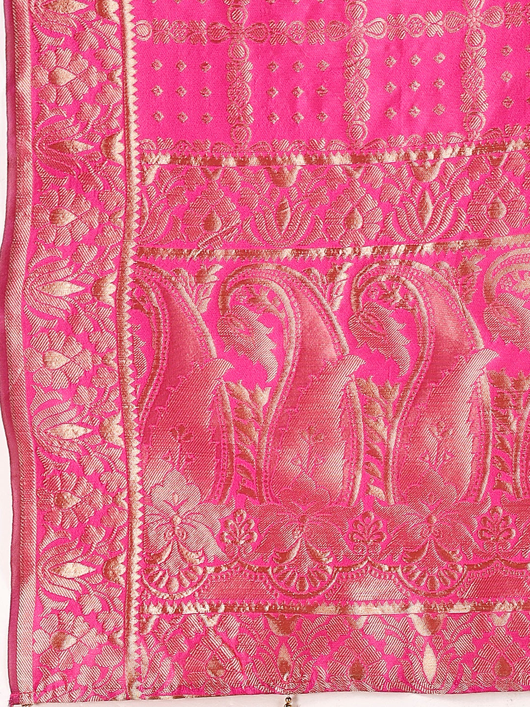 Lorenvalley Fashion Black & Pink Semi-Stitched Lehenga & Unstitched Blouse With Dupatta - Distacart