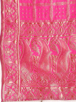 Thumbnail for Lorenvalley Fashion Black & Pink Semi-Stitched Lehenga & Unstitched Blouse With Dupatta - Distacart