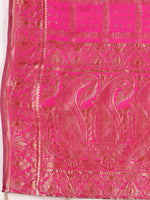 Thumbnail for Lorenvalley Fashion Blue & Pink Semi-Stitched Lehenga & Unstitched Blouse With Dupatta - Distacart