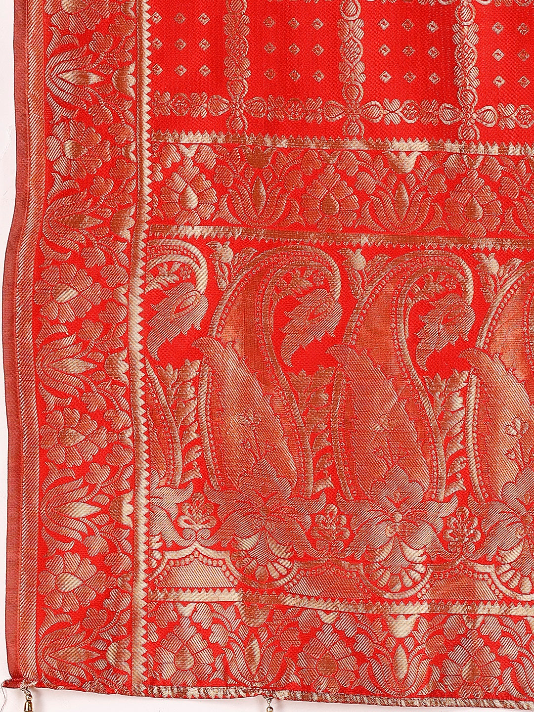 Lorenvalley Fashion Yellow & Red Semi-Stitched Lehenga & Unstitched Blouse With Dupatta - Distacart