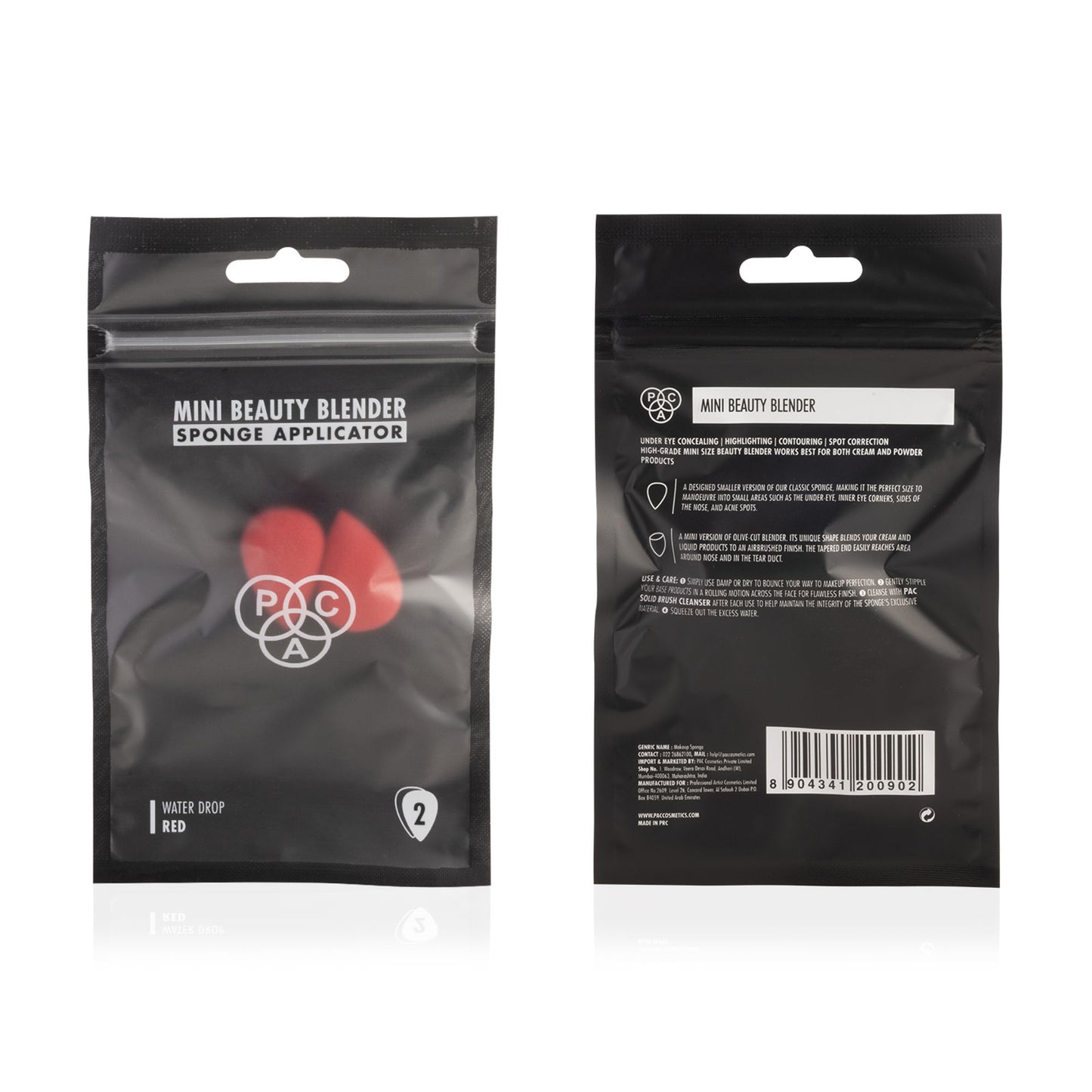 Mini Sponge Set Water Drop - Red - Distacart