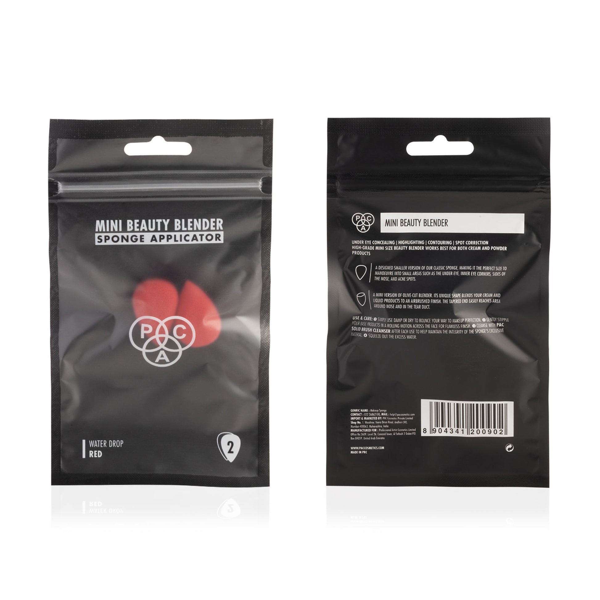 Mini Sponge Set Water Drop - Red - Distacart