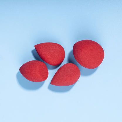 PAC Studio Mini Sponge Set (Water Drop, Egg, Olive Cut) (Red) - Distacart