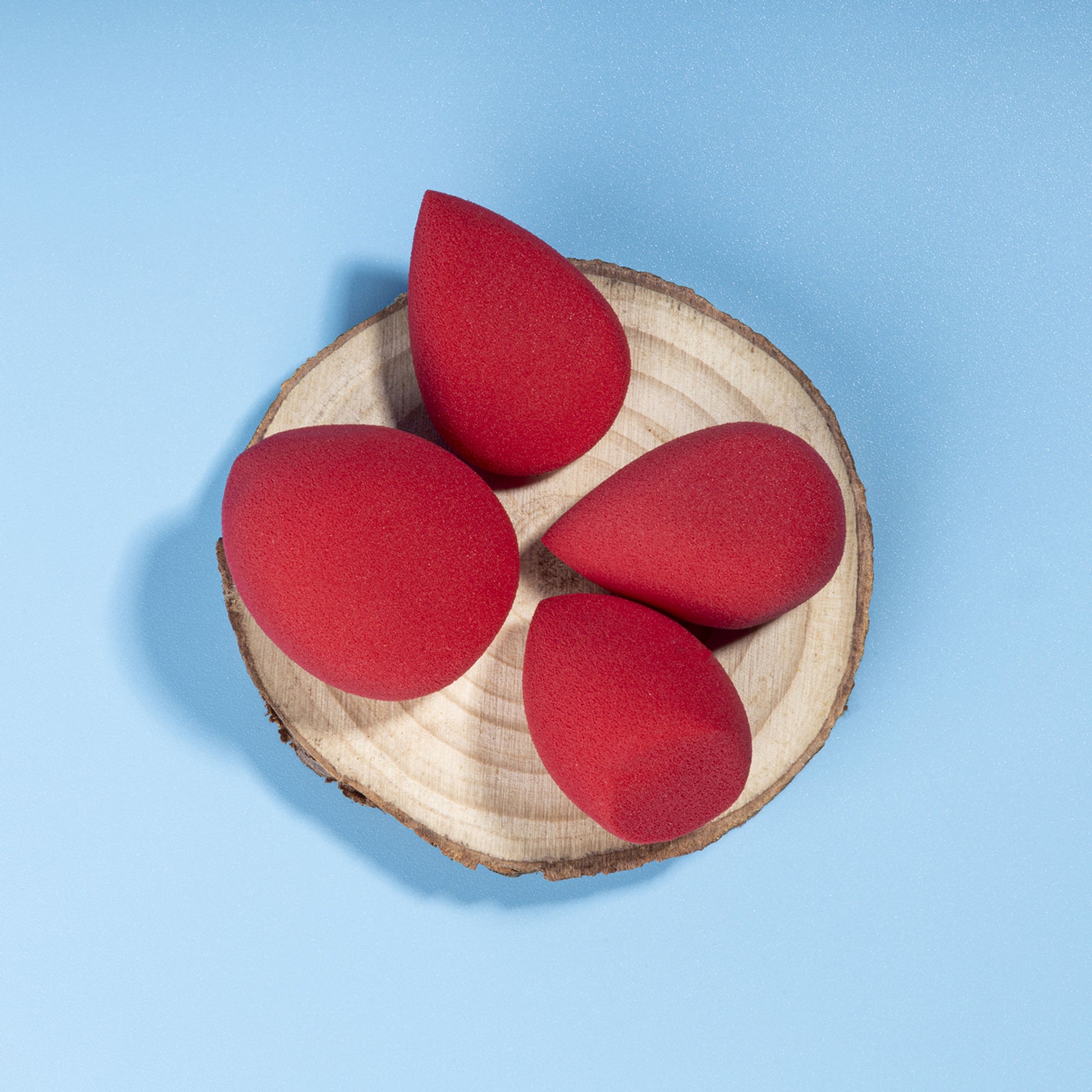 PAC Studio Mini Sponge Set (Water Drop, Egg, Olive Cut) (Red) - Distacart