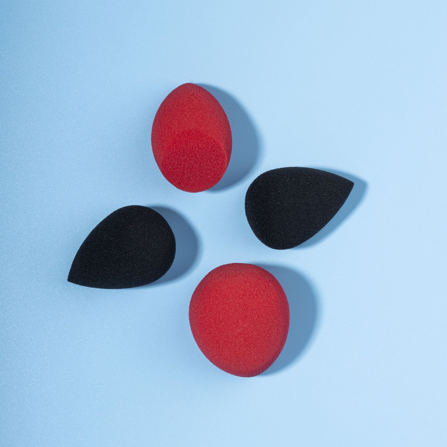 PAC Studio Beauty Blender Sponge (Mini) (4 Pcs) (Red + Black) (Mix) - Distacart