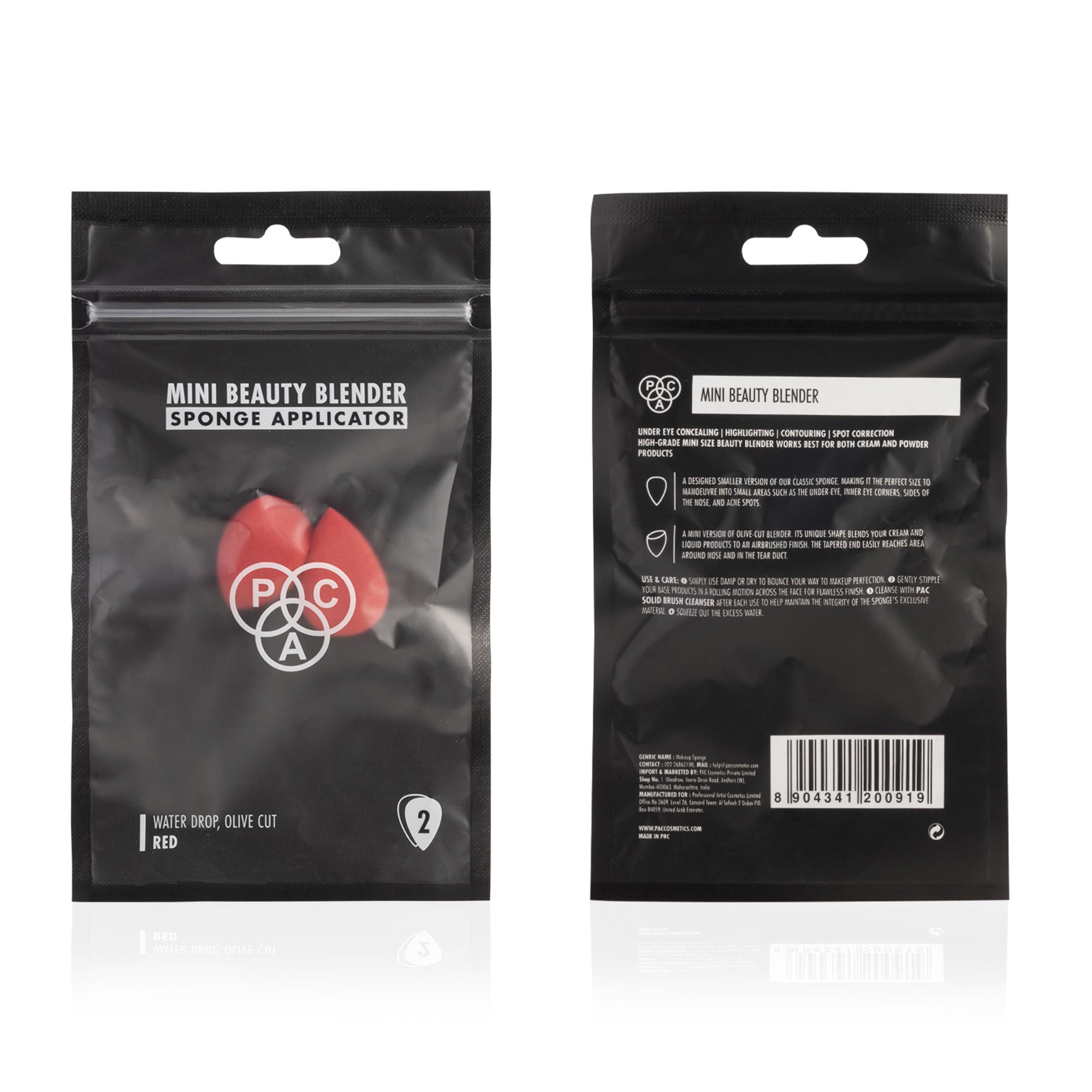 Mini Sponge Set Water Drop - Olive Cut Red