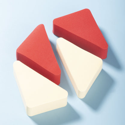 PAC Studio Pressed Sponge ( Triangle ) (Red-Cream) - Distacart