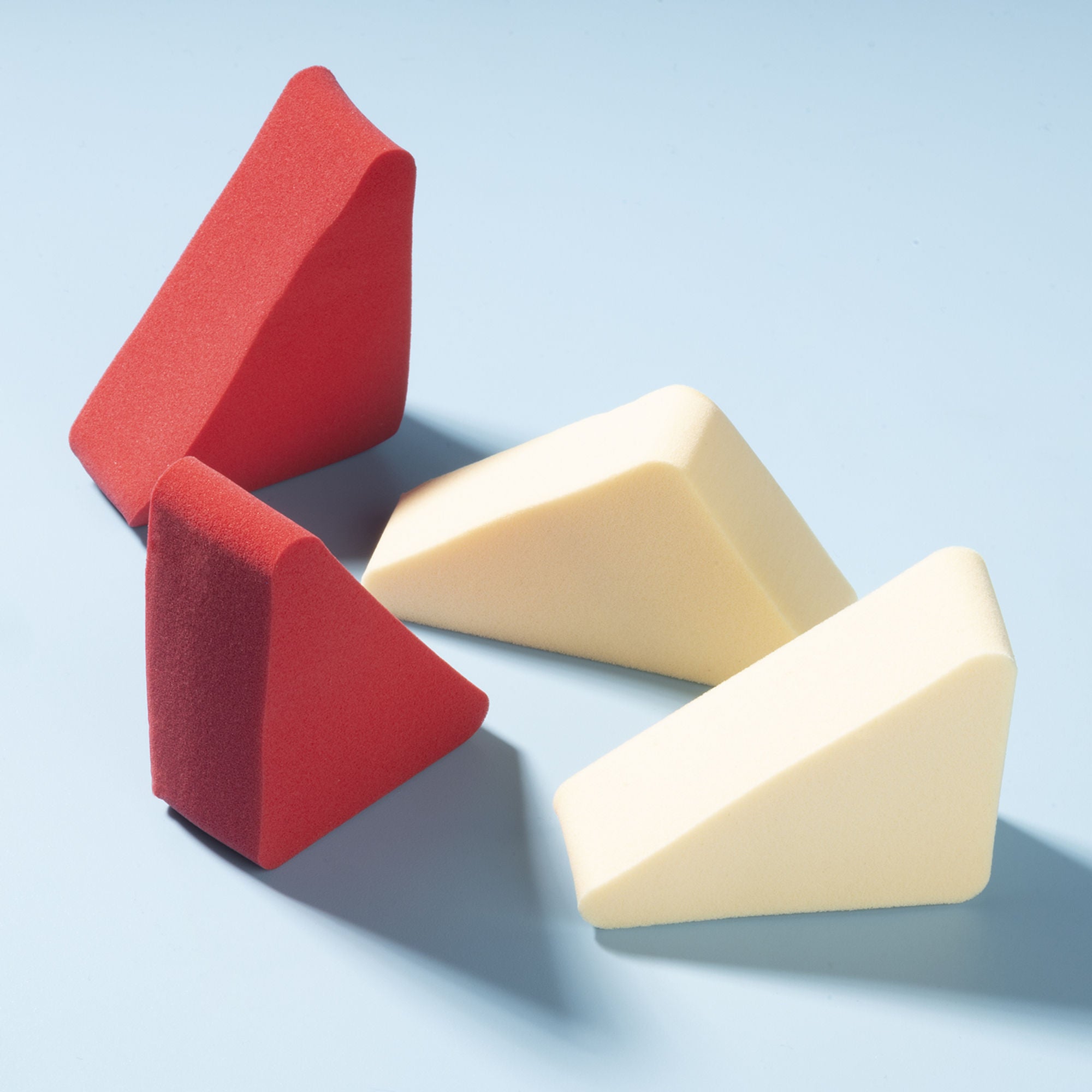 PAC Studio Pressed Sponge ( Triangle ) (Red-Cream) - Distacart