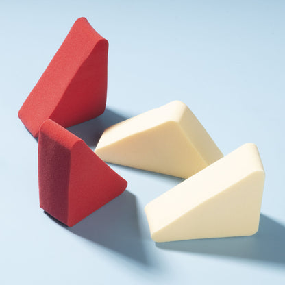 PAC Studio Pressed Sponge ( Triangle ) (Red-Cream) - Distacart