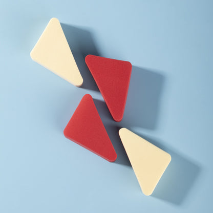 PAC Studio Pressed Sponge ( Triangle ) (Red-Cream) - Distacart