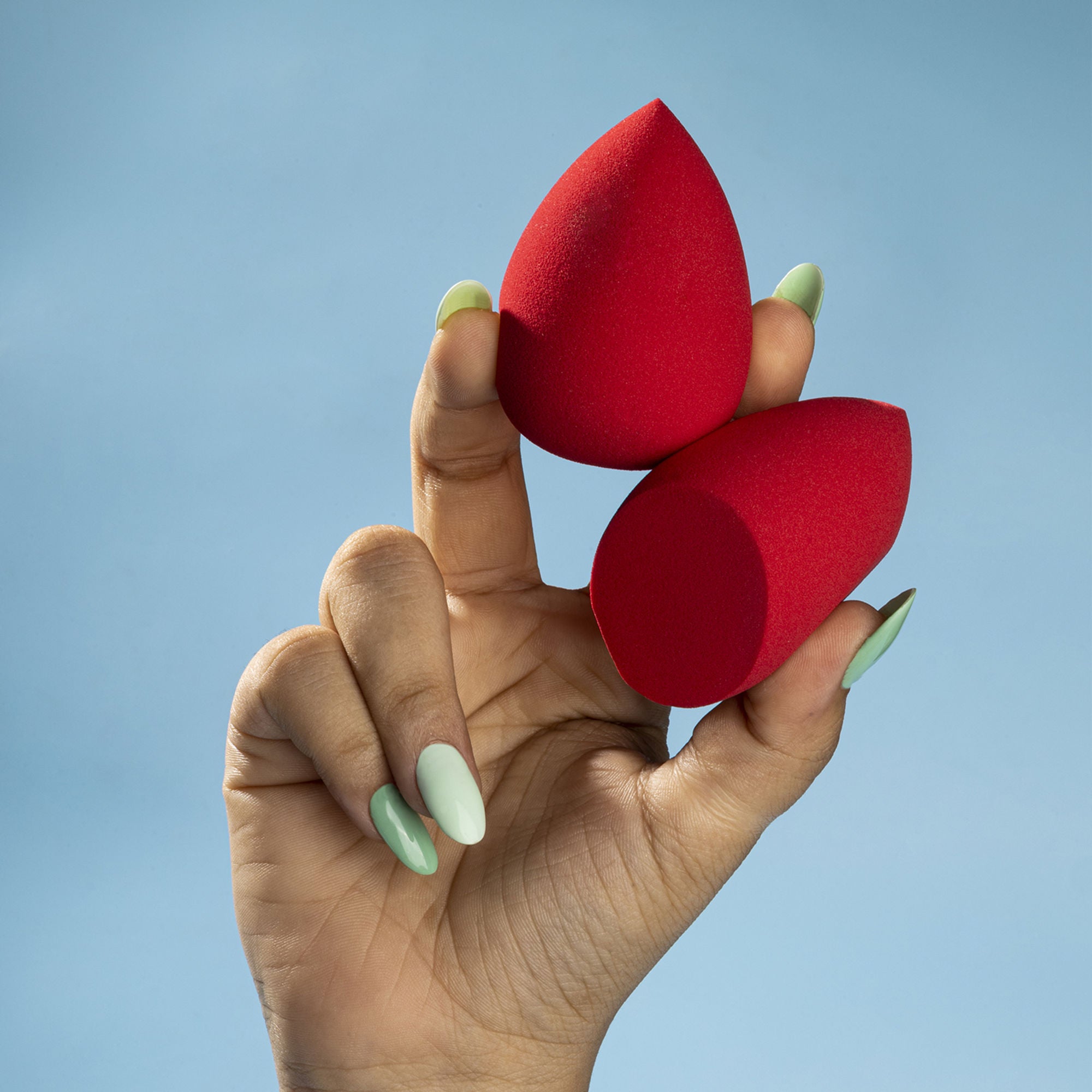 PAC Studio Ultimate Beauty Blender Sponge Red - Durable, Multi-Functional, Low Absorption, Breathable Pouch - Distacart