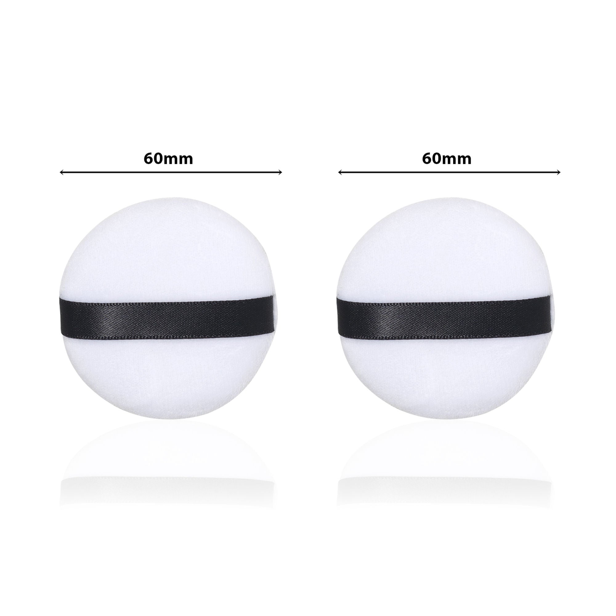 PAC Medium Cotton Round Puff - White 2 Pc