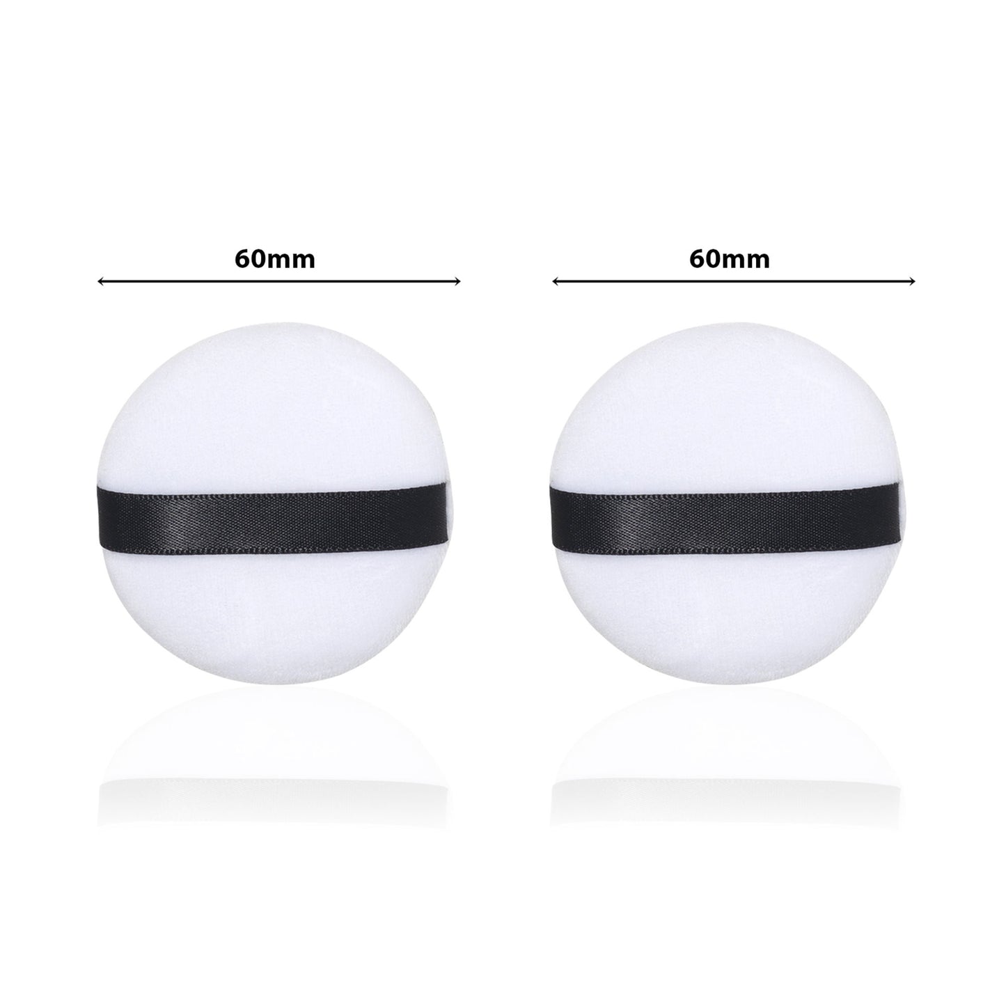 PAC Medium Cotton Round Puff - White 2 Pc