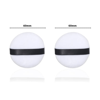 PAC Medium Cotton Round Puff - White 2 Pc