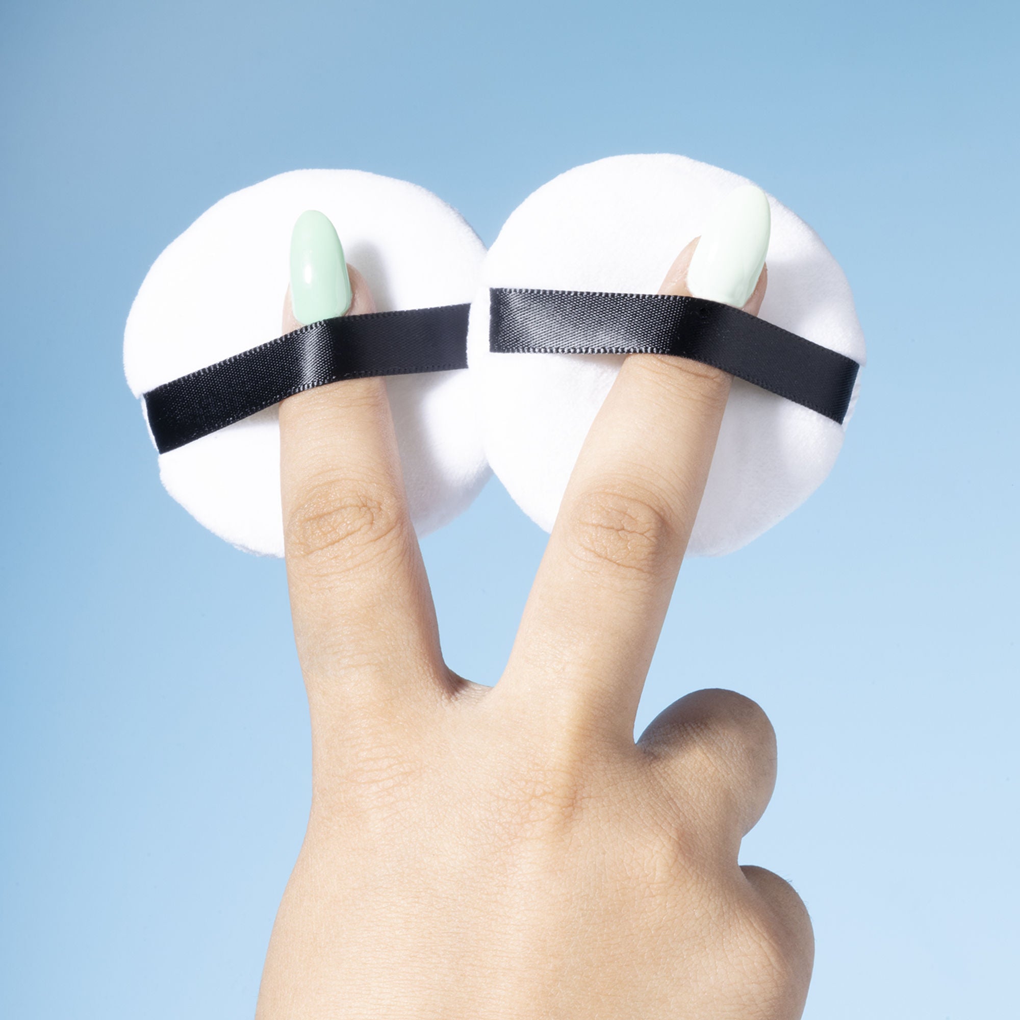 PAC Studio Medium Cotton Round Puff - White 2 Pc