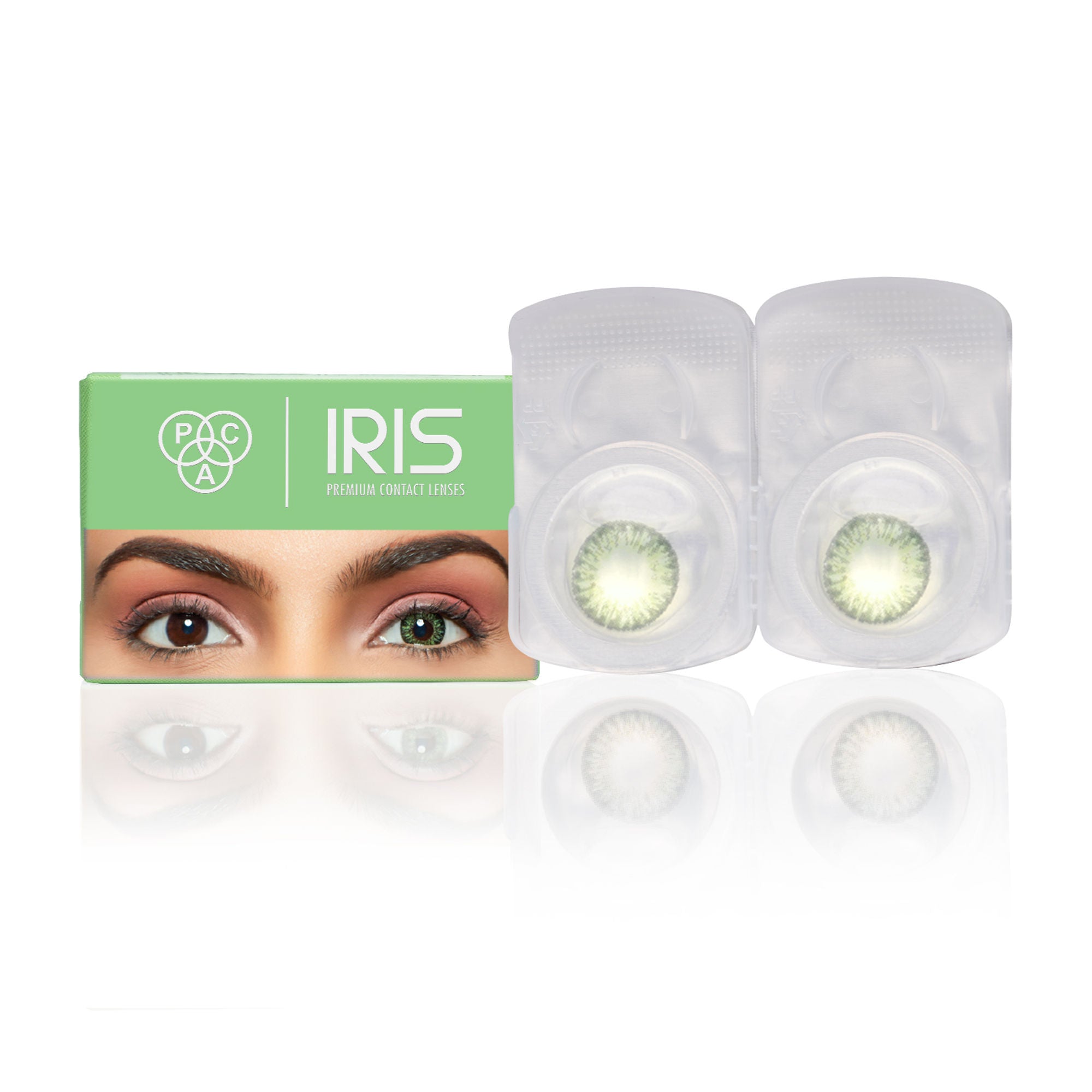PAC Studio IRIS Premium Contact Lenses Green - Comfortable Natural Looking, 1 Day Wear, Non-Irritating - Distacart