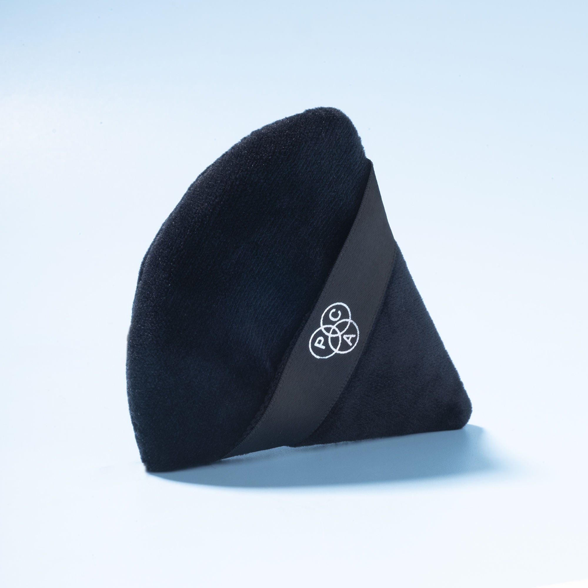 PAC Studio Pocket Puff Black - Medium Size, 99% Soft Natural Cotton, Less Product Wastage, Even Application