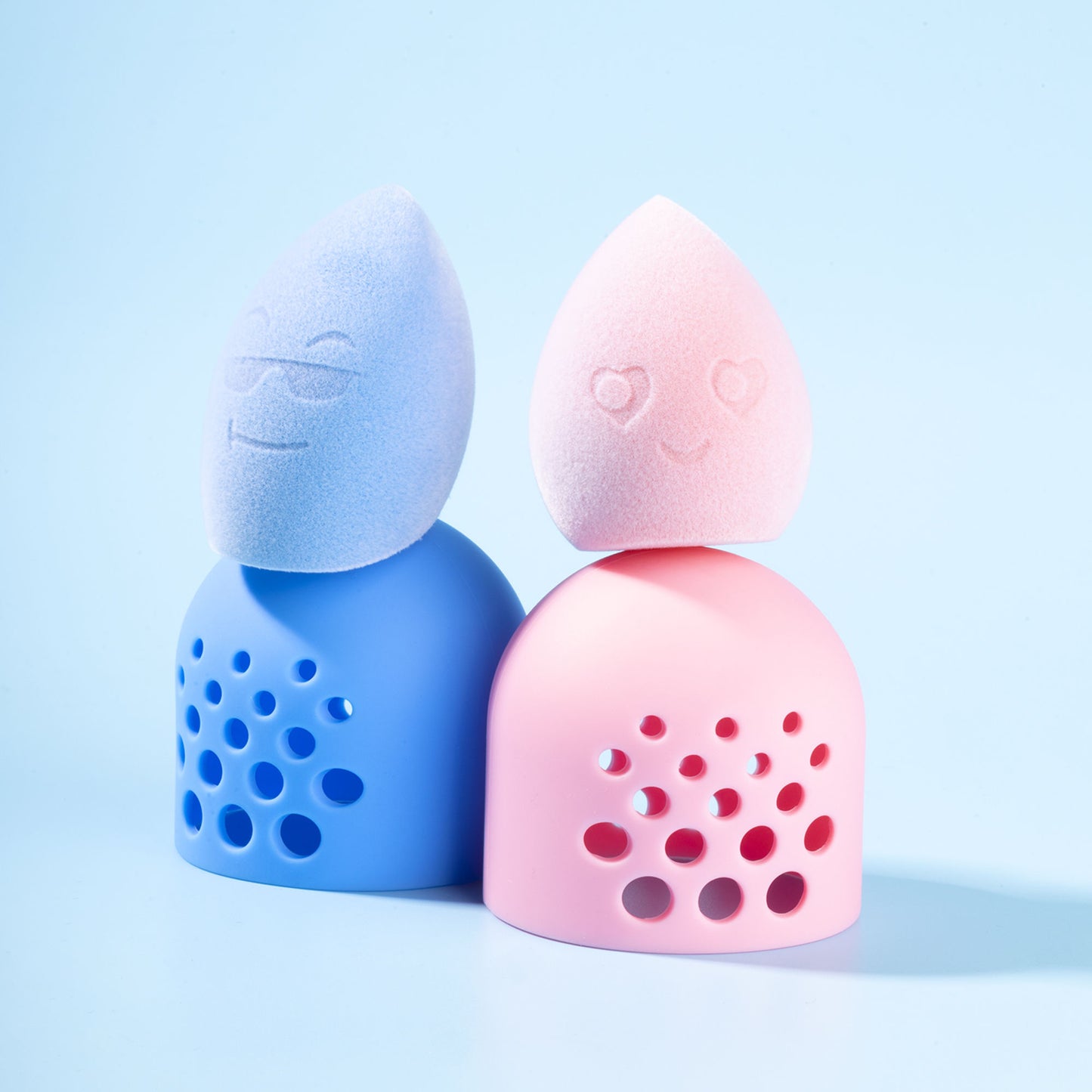 PAC Studio Mr & Mrs Bounce Microfiber Velvet Makeup Sponges - Distacart