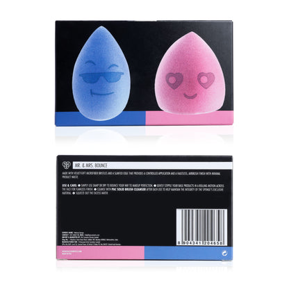 PAC Studio Mr & Mrs Bounce Microfiber Velvet Makeup Sponges - Distacart