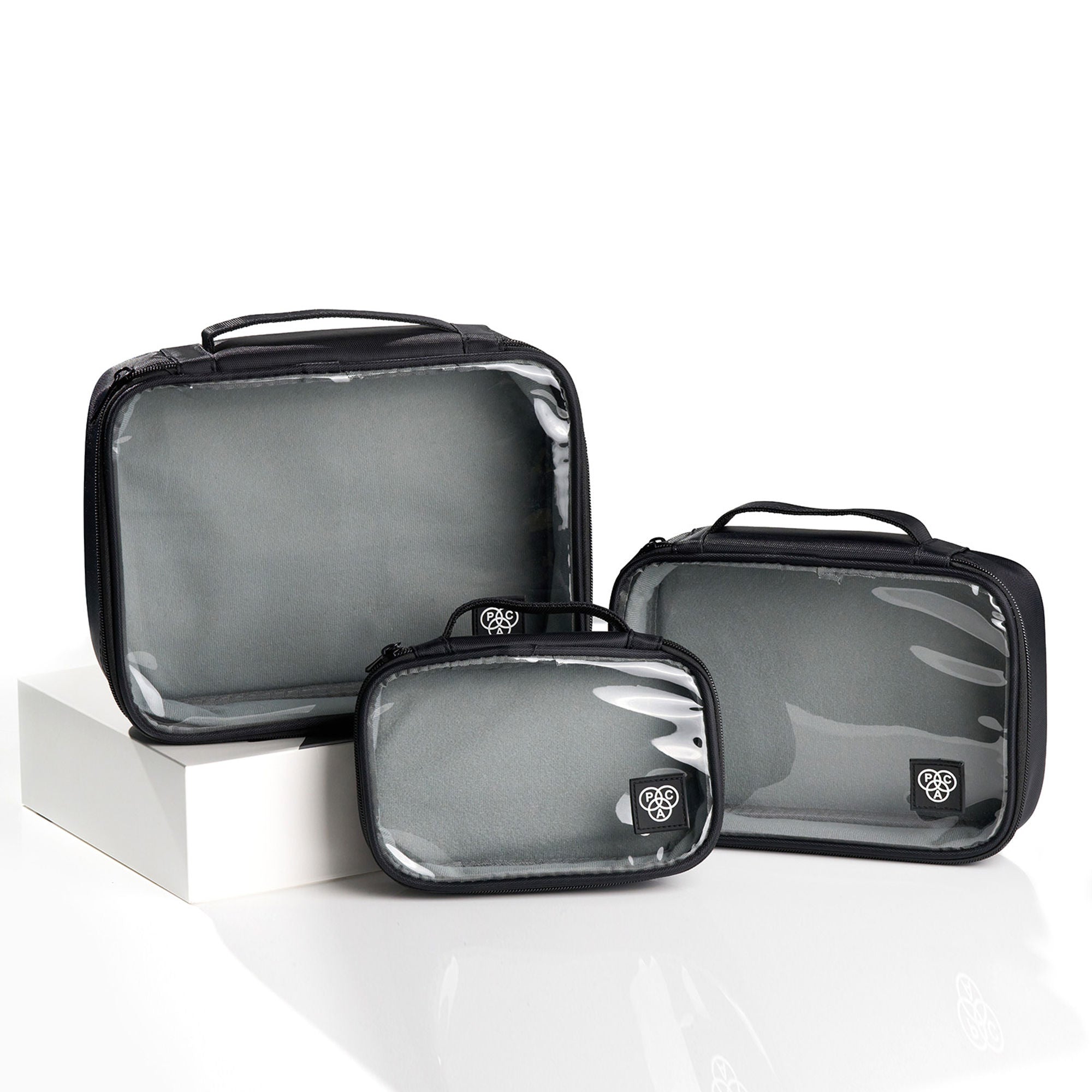 PAC Studio My Clear Makeup Pouch (set Of 3) - Distacart