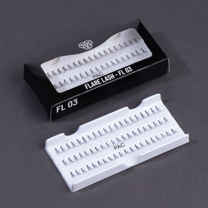 PAC Studio Flare Lash FL3 - Natural Cluster Lashes with Short, Long & Thick Strands for Versatile Looks - Distacart
