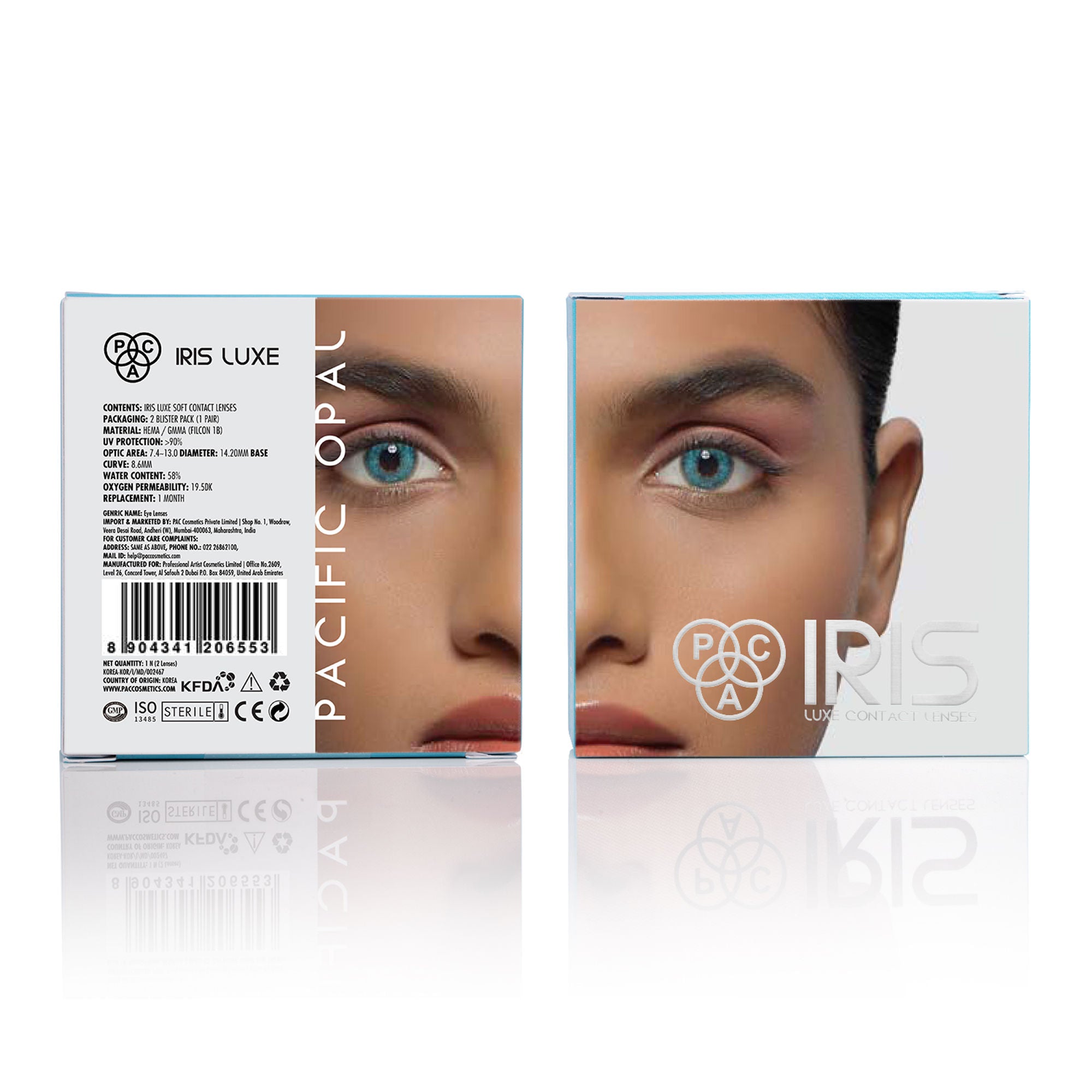 PAC Studio IRIS LUXE One Month Lenses - Pacific Opal - Distacart