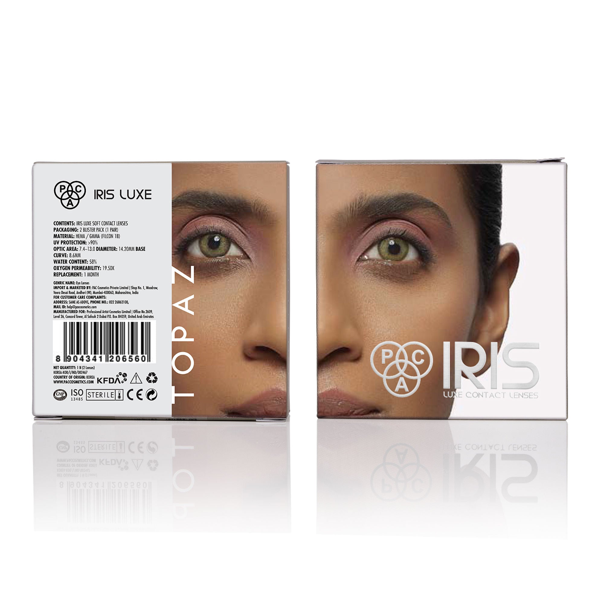 PAC Studio IRIS LUXE One Month Lenses - Topaz - Distacart