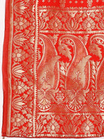 Thumbnail for Lorenvalley Fashion Green & Red Semi-Stitched Lehenga & Unstitched Blouse With Dupatta - Distacart