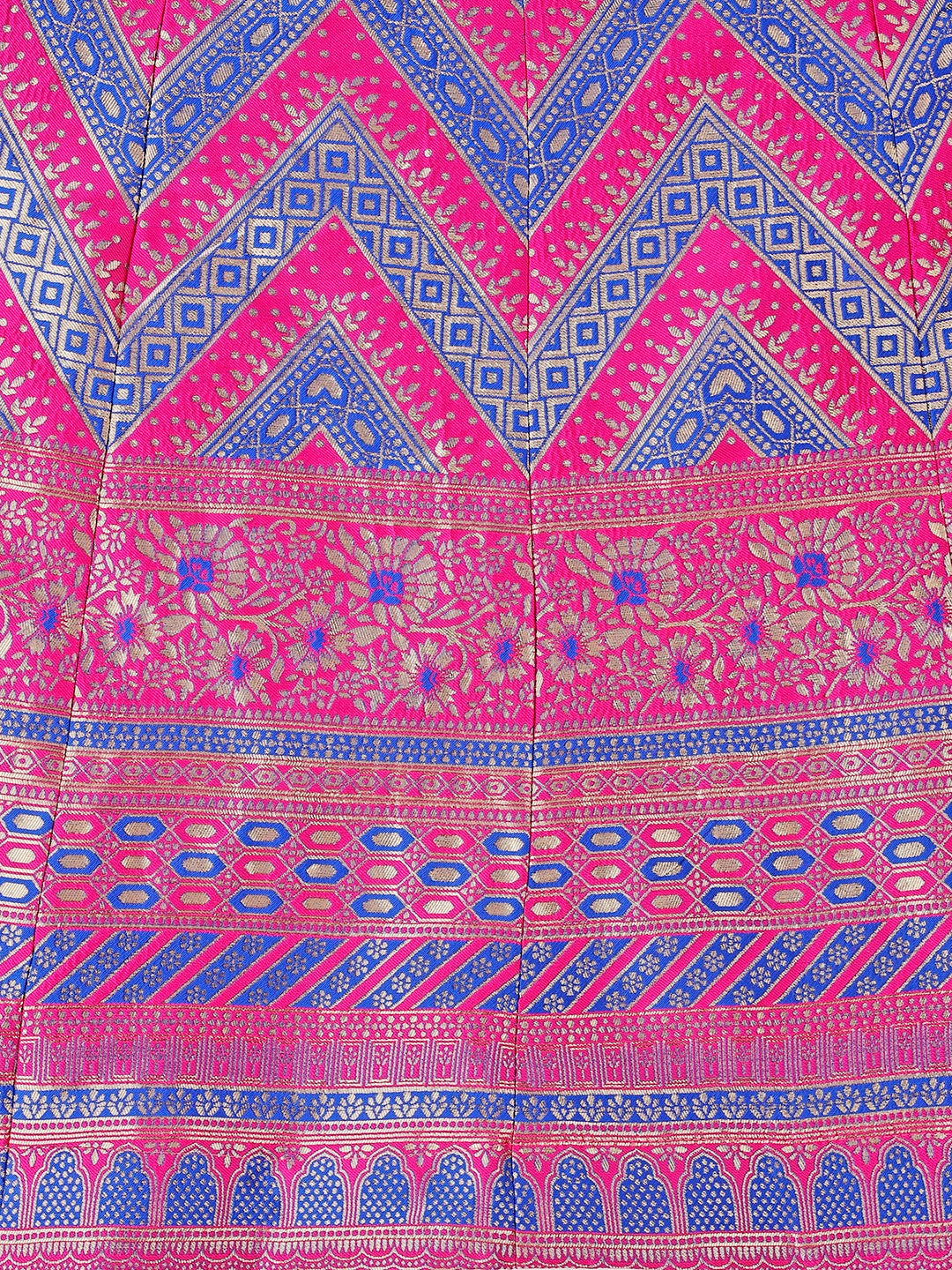 Lorenvalley Fashion Purple & Pink Semi-Stitched Lehenga & Unstitched Blouse With Dupatta - Distacart