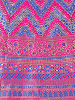 Thumbnail for Lorenvalley Fashion Purple & Pink Semi-Stitched Lehenga & Unstitched Blouse With Dupatta - Distacart