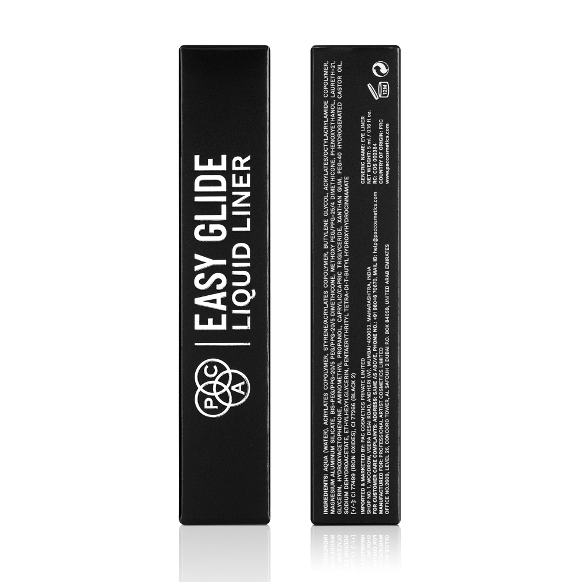 PAC Studio Easy Glide Liquid Liner - 24H Waterproof & Smudgeproof, Intense Matte Finish, Quick Dry Formula - Distacart