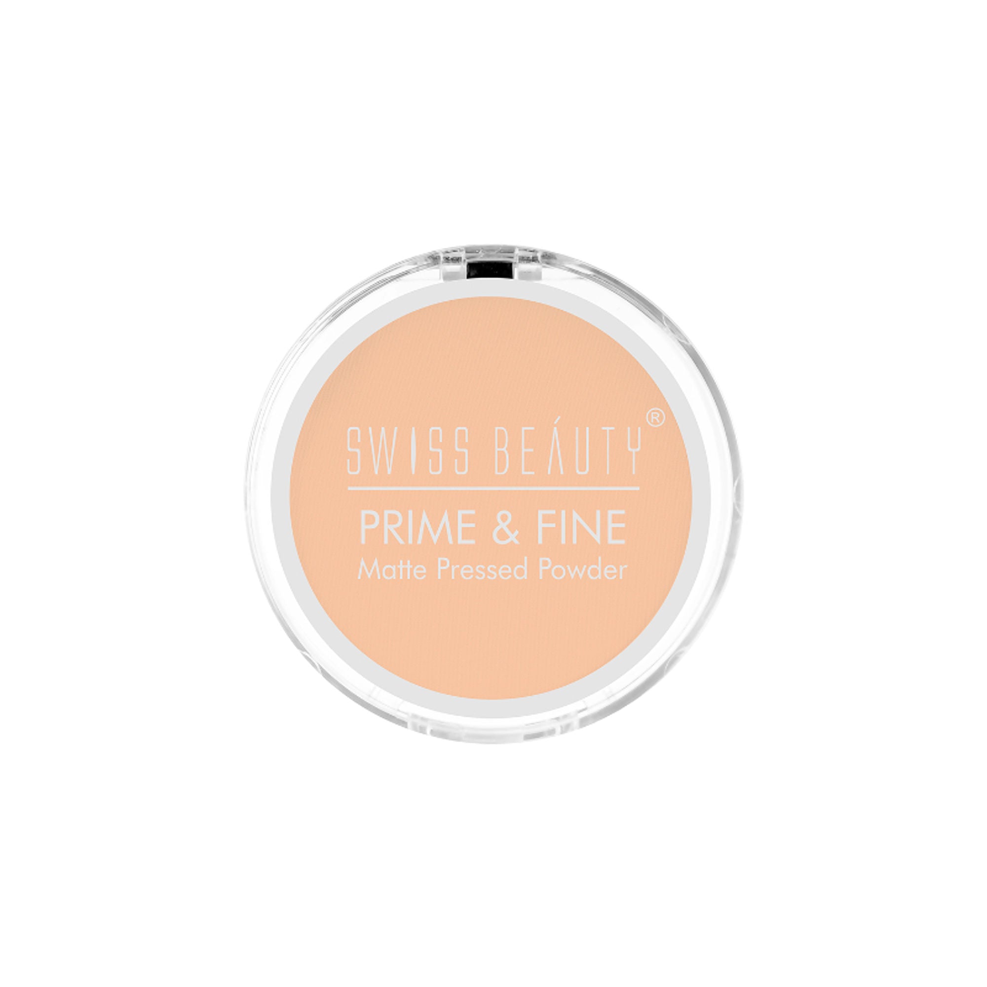 Swiss Beauty Prime & Fine Matte Pressed Powder - 3 Nude Beige - Distacart
