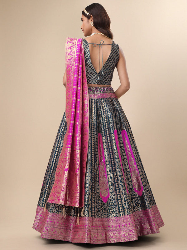Lorenvalley Fashion Rama Ready to Wear Lehenga & Unstitched Blouse With Dupatta - Distacart