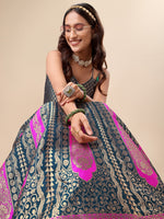 Thumbnail for Lorenvalley Fashion Rama Ready to Wear Lehenga & Unstitched Blouse With Dupatta - Distacart