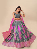 Thumbnail for Lorenvalley Fashion Rama Ready to Wear Lehenga & Unstitched Blouse With Dupatta - Distacart