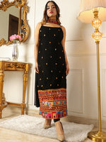Thumbnail for Kalini Floral Embroidered Regular Kurta With Trousers & Dupatta - Distacart