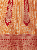 Thumbnail for Lorenvalley Fashion Orange Ready to Wear Lehenga & Unstitched Blouse With Dupatta - Distacart