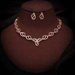 Thumbnail for Tehzeeb Creationss Gold-Polished Choker White Stone Necklace With Stud Earrings - Distacart