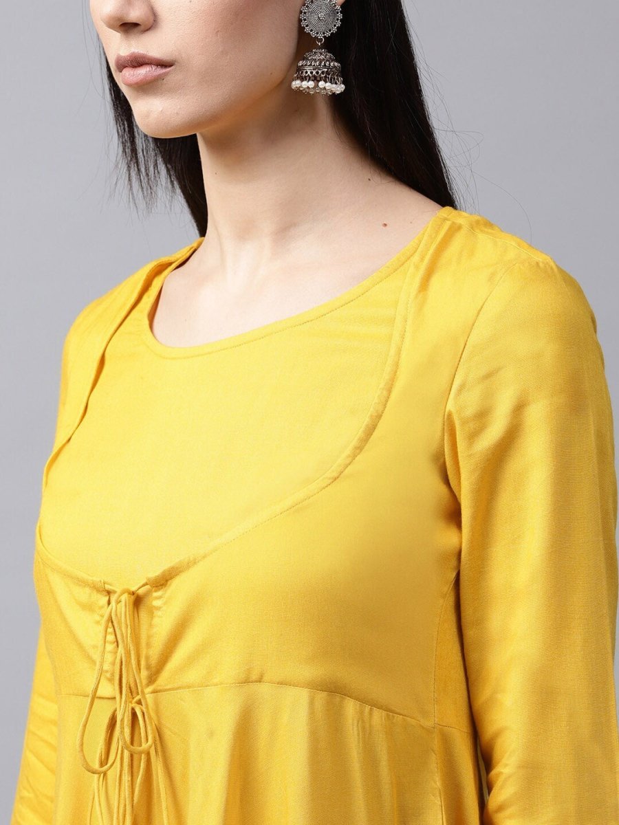 Aks Women Tasseled Anarkali Kurta - Distacart